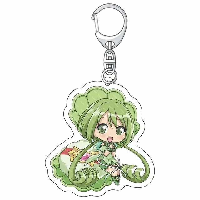 Anime Tokyo Mew Mew Acrylic Keychain Cartoon Figure Momomiya Ichigo Aizawa Minto Fuon Purin Retasu Pendant Keyring Jewelry Gifts