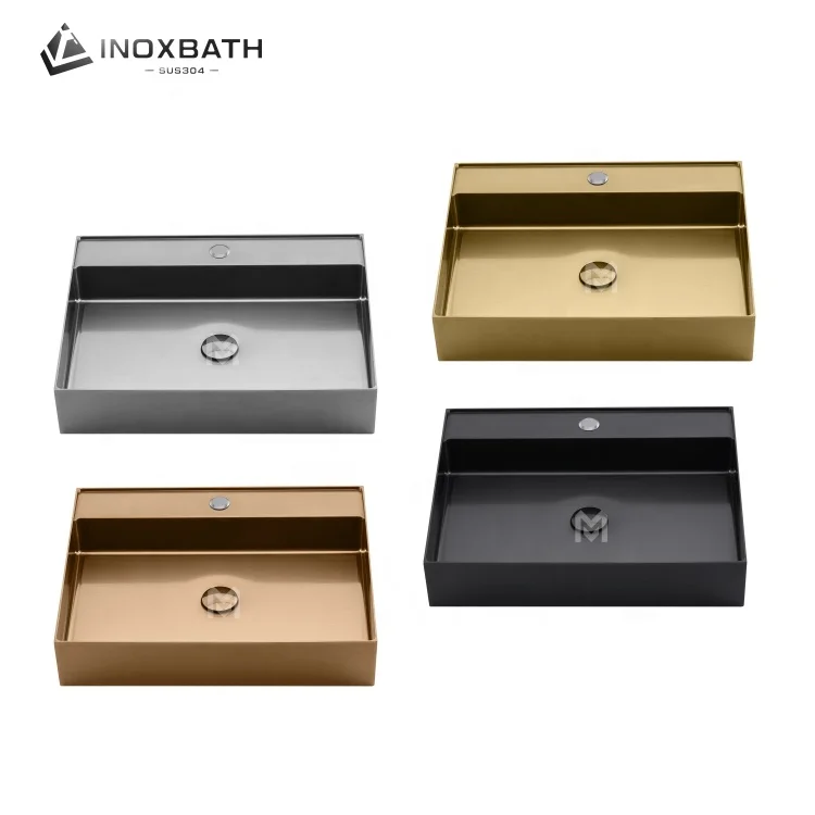 304 stainless steel Art Wash Basin Luxury Table Top vessel Sinks Bathroom Basin Sink