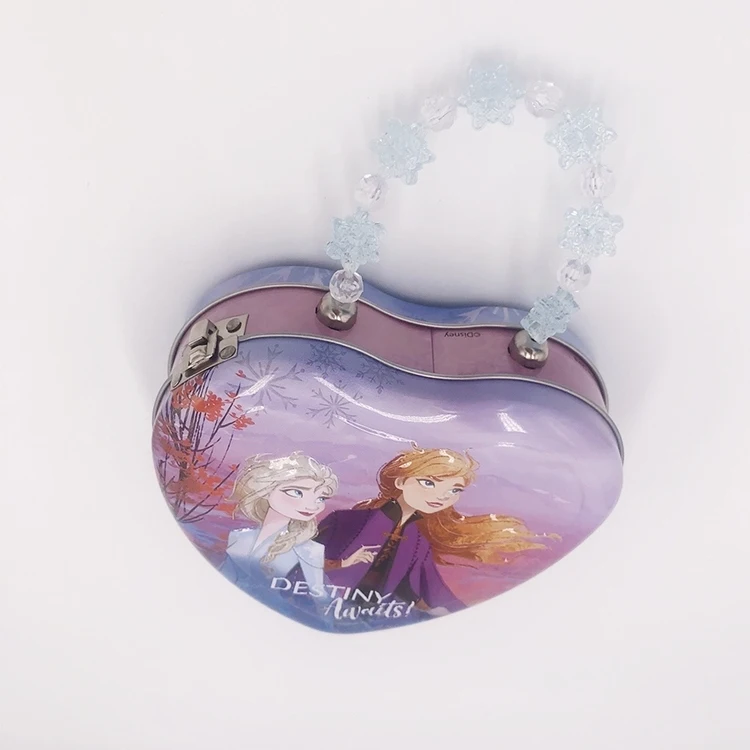 Heart Shaped Container Empty Jars Portable Cosmetic Metal Tin Box