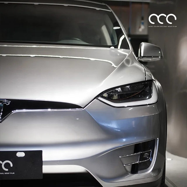 PET GT Silver Self Adhesive Premium Color Change Automotive Vehicle Wrapping Film Car Wrap Vinyl