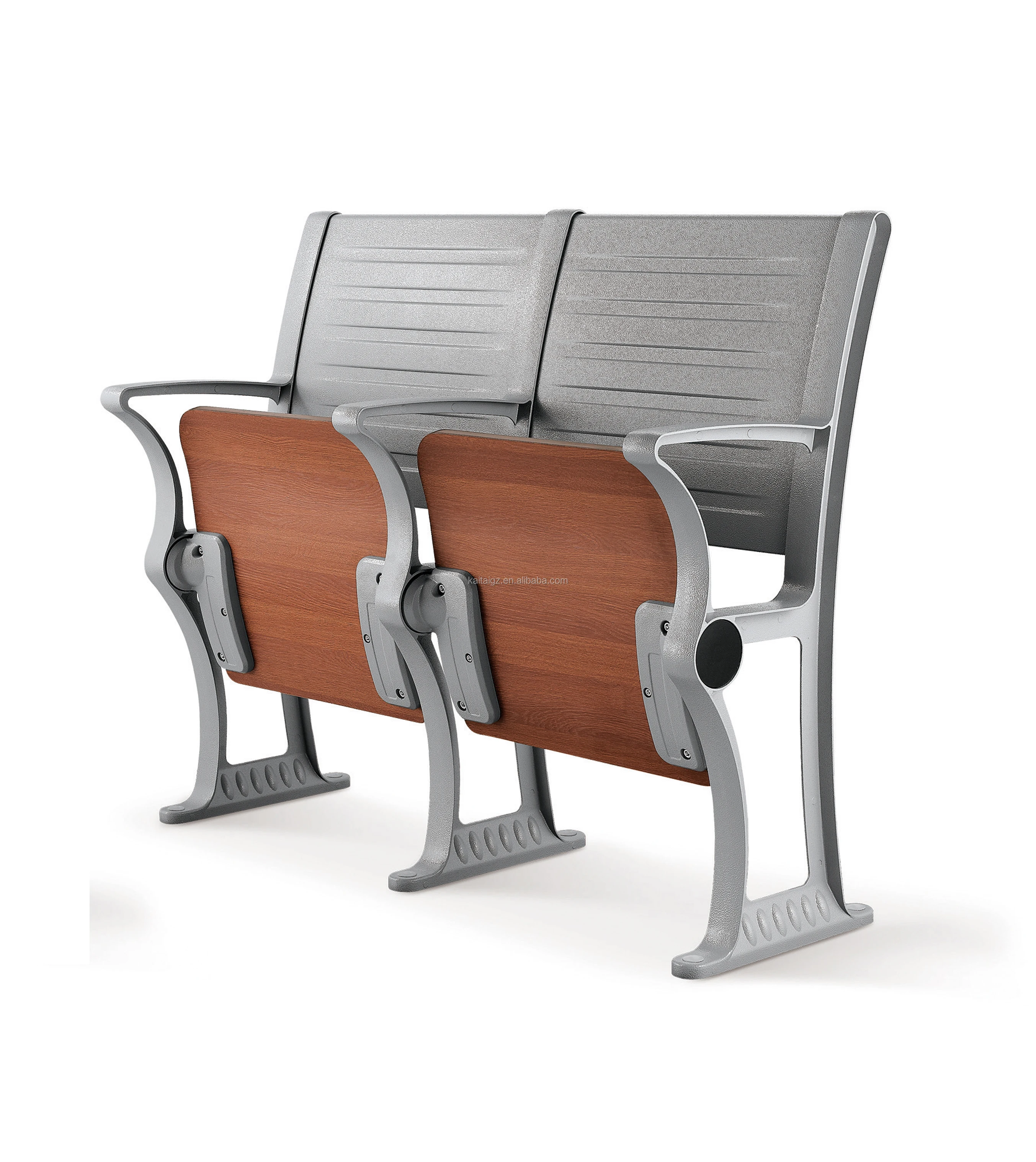 
KT-302F Folding school furniture study chair with writing pad 