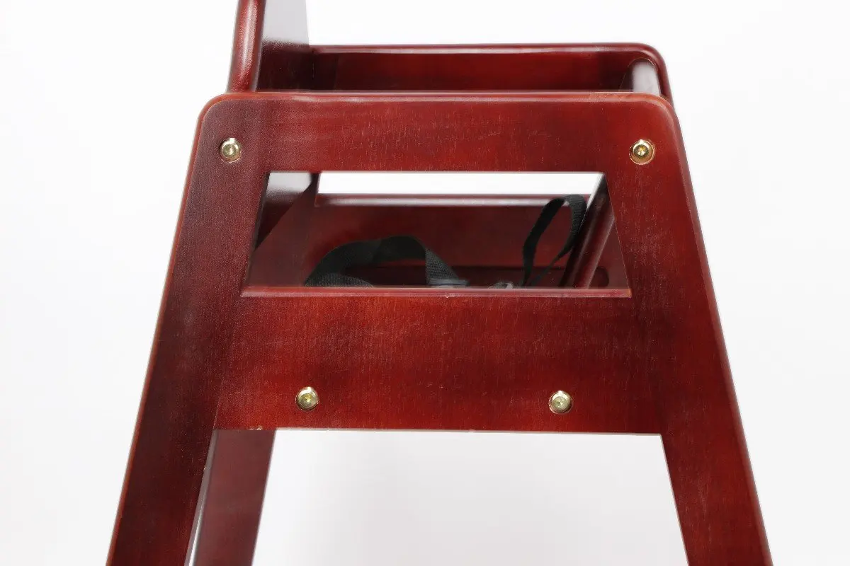 Wooden Commercial Stackable Assembled Restaurant Solid Wood Baby Sitting Chair Baby Dinning Feeding Chairs