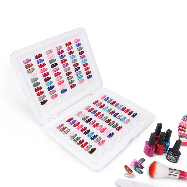 Nail Color Display Book Nail color swatch chart Display Book for nail salon Showing