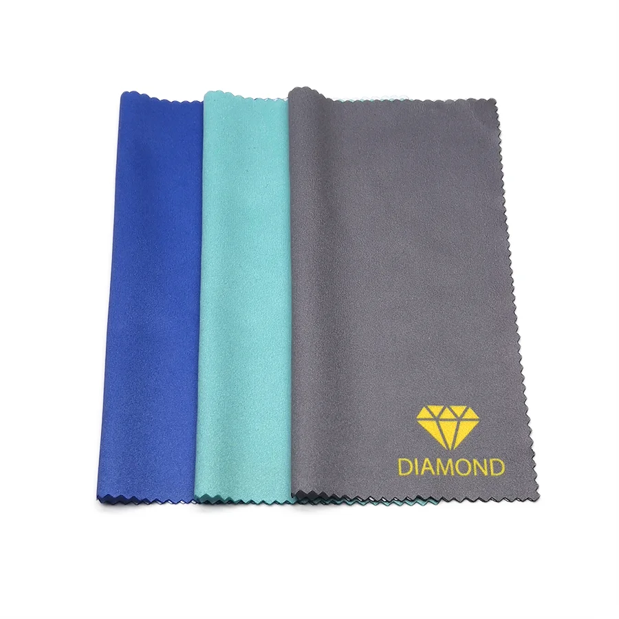 Custom Microfiber Polishing Cloth Sterling Silver Jewelry Watch Eye Glasses Sunglasses Cleaning Cloth With Logo