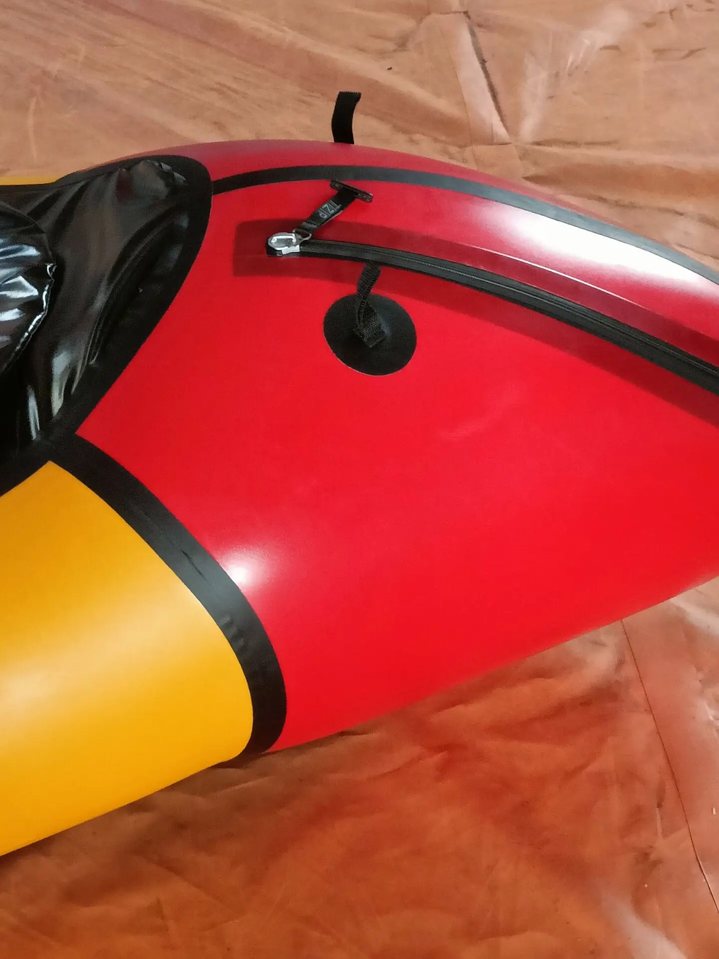 single person inflatable packraft 1-Person packraft/ bike raft paddle kayak red and yellow