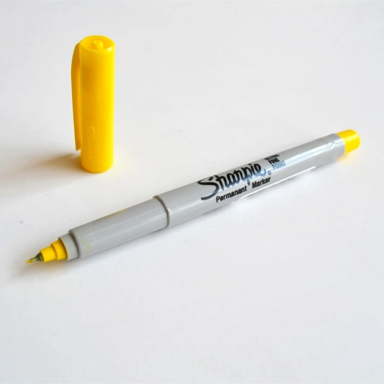Sanford Sharpie Permanent Markers 0.5mm art pen AP certified Yellow Ultra Fine Point marqueur