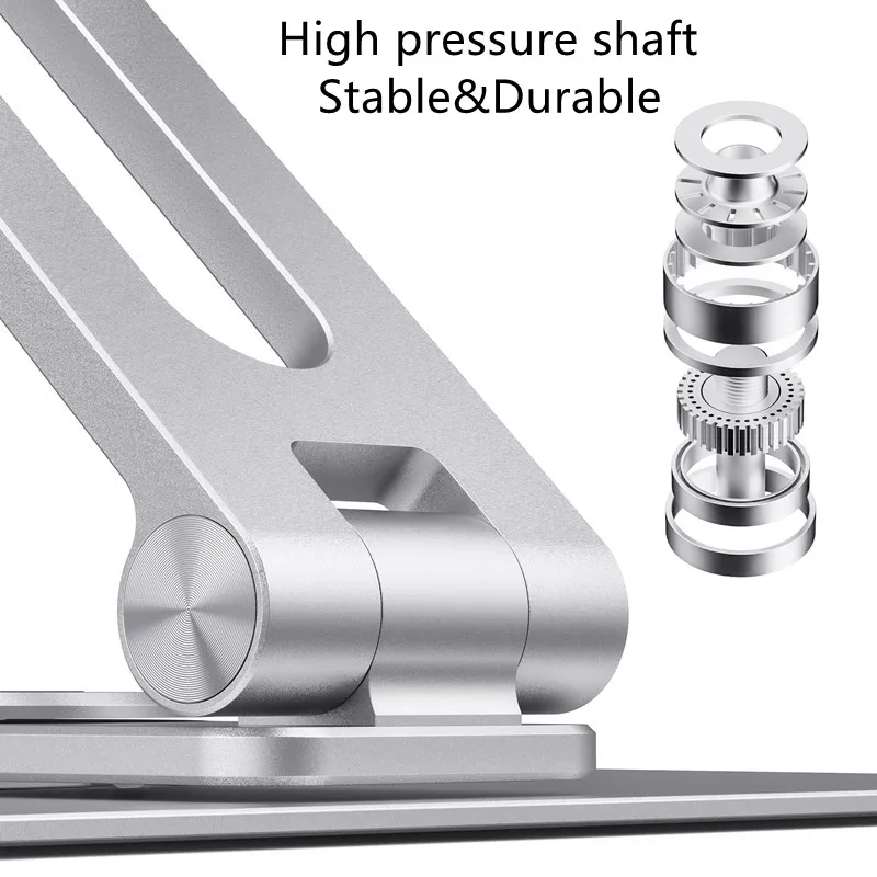 SUM-Z06 Ergonomic 360 Rotatable Adjustable Aluminum Laptop Holder Foldable Desktop Laptop Stand Compatible With 14-17.3 inch