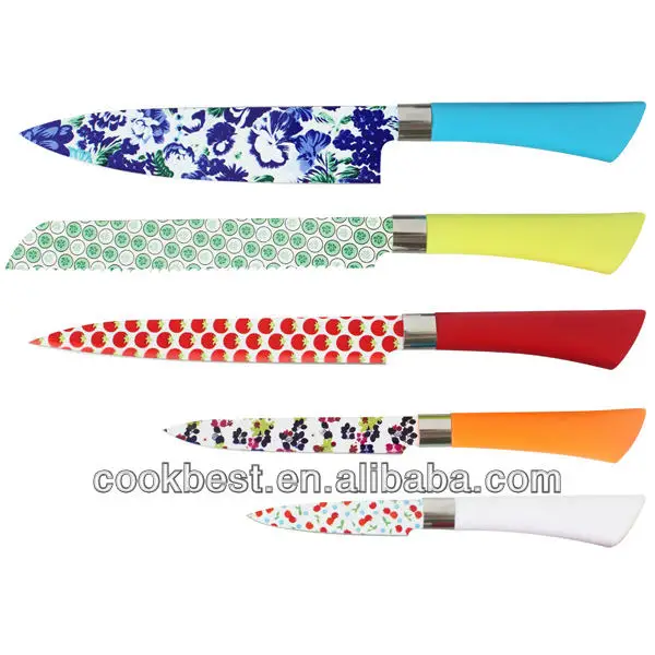 6 Piece Kitchen Knives Kit Set Steel Knife Stand And Magnetic China Kitchen Knife Sets Resin Handle Scissor