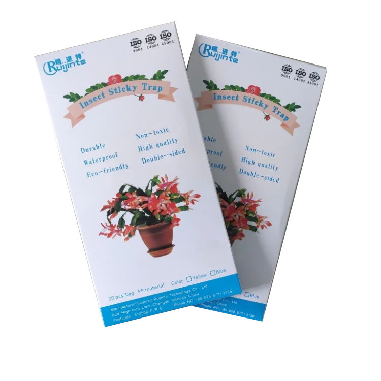 20*10 cm Double-side Organic Gnat Trap  Sticky Insect Glue Monitor Waterproof Flying Insect Stickers for Field Farms