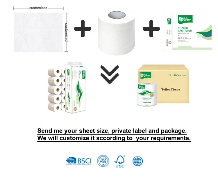 Factory Price ECO Friendly Toilet Paper Soft White Toilet Roll 4 Ply 5 ply Bath Tissue Paper Towels Rolls in stock