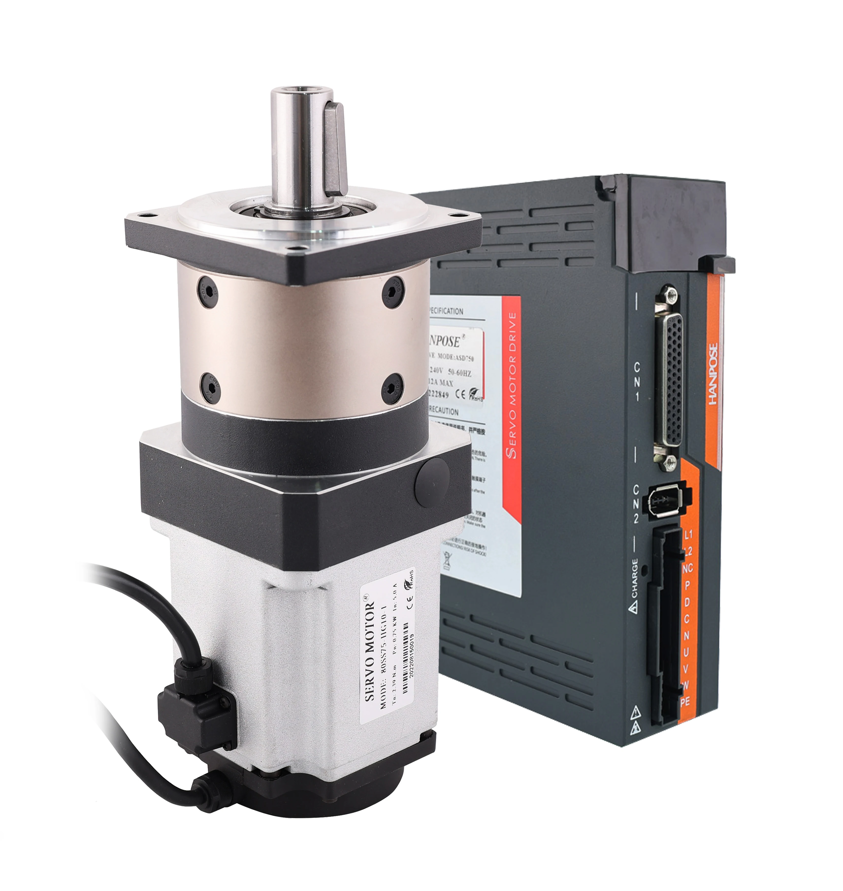HanBuild servo motor drive 80SS75-HG5-1 10-1 2.39N.m 5.0A ASD275 Packing Machine High precision reduction 750w ac servo motor