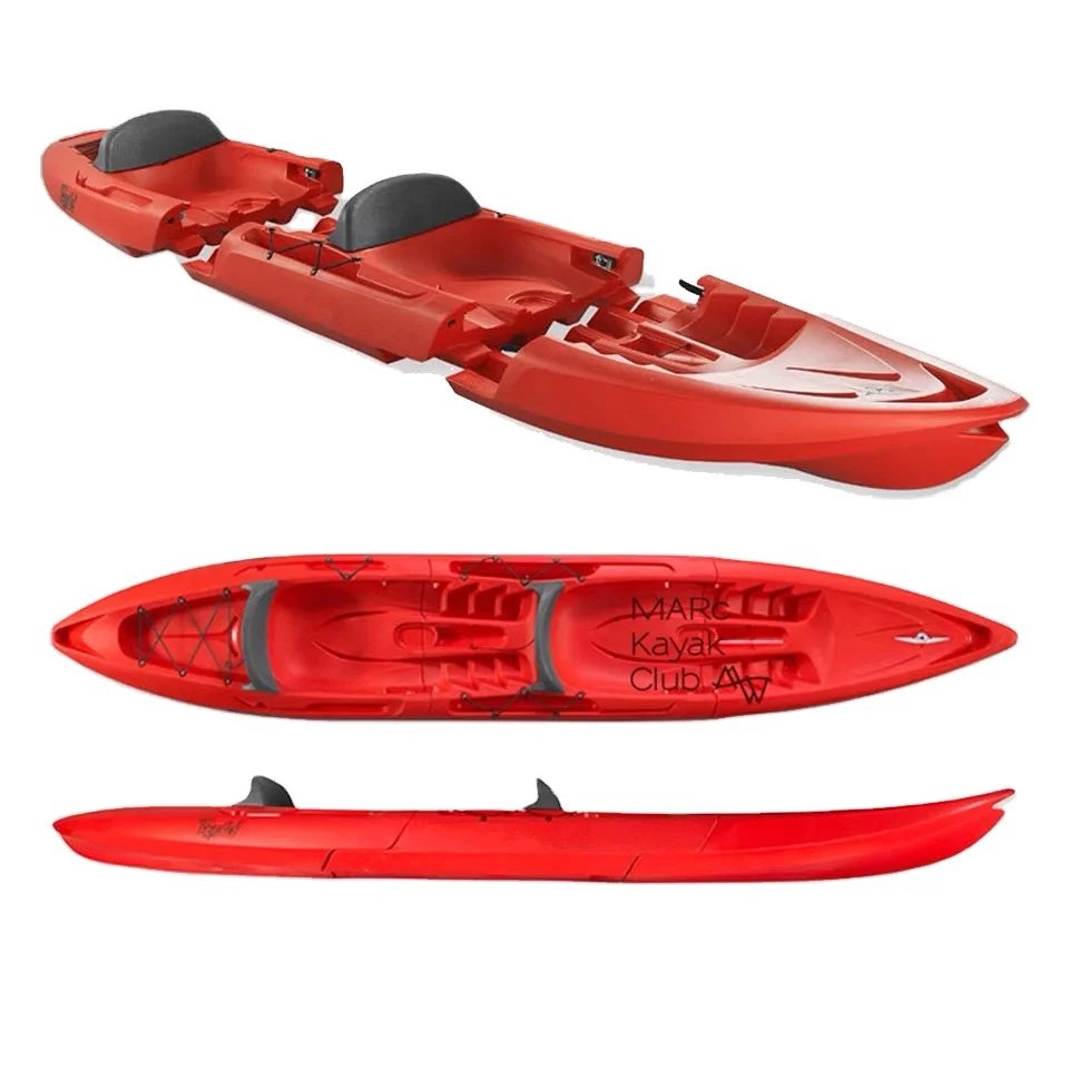 New 3 Section Detachable Kayaking Single or double Sea Kayak Canoe Ocean Kayak