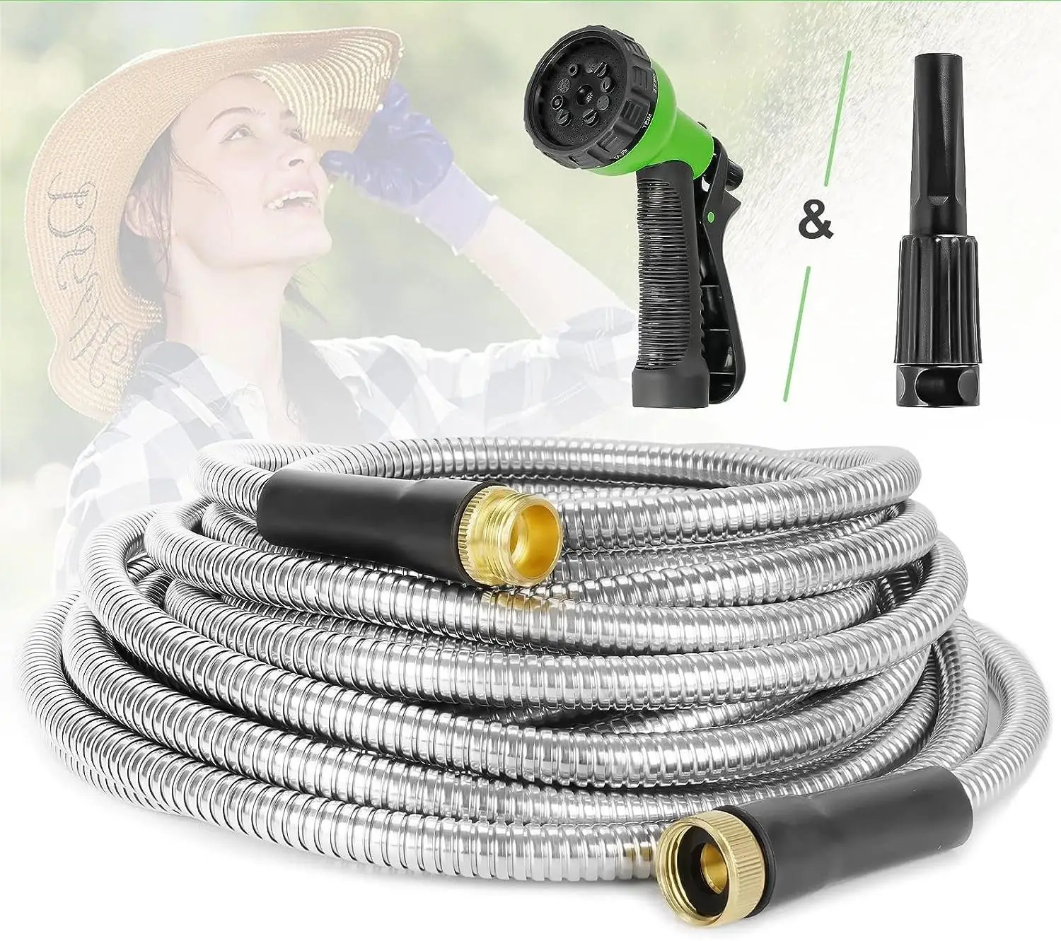 Home garden hose stainless steel retractable non-knotting hose car wash can be customized wholesale