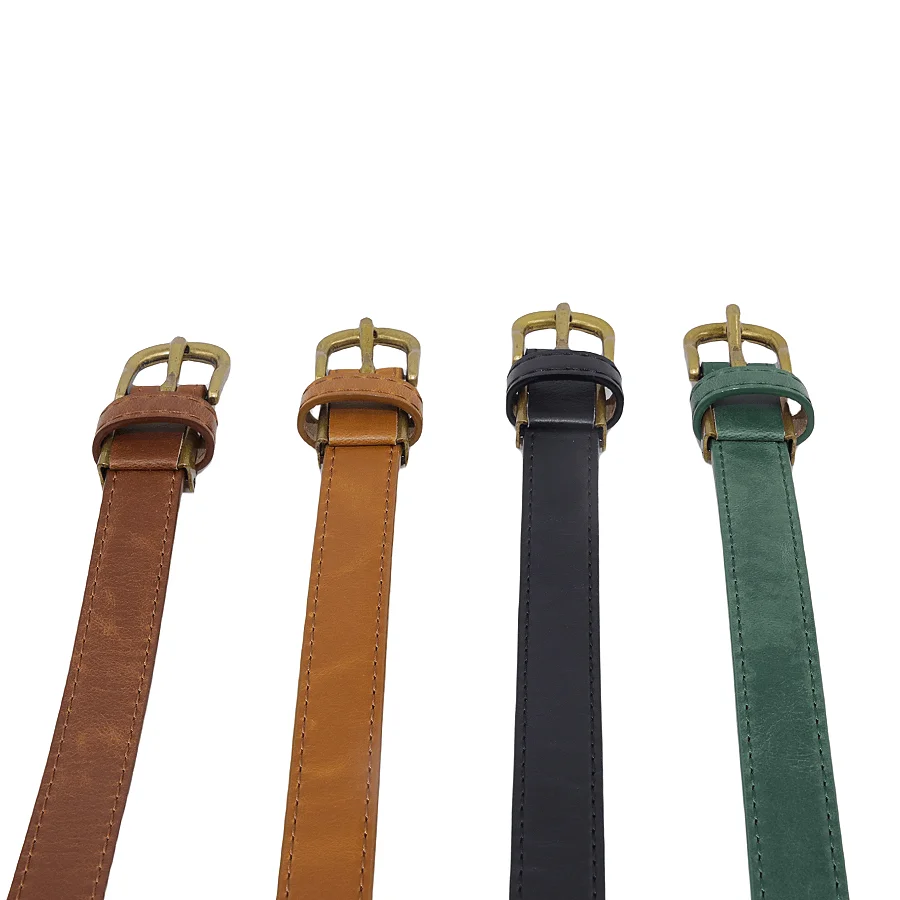 Stylish Pu Leather Skinny Women Belt Thin Waist Belts for Dresses