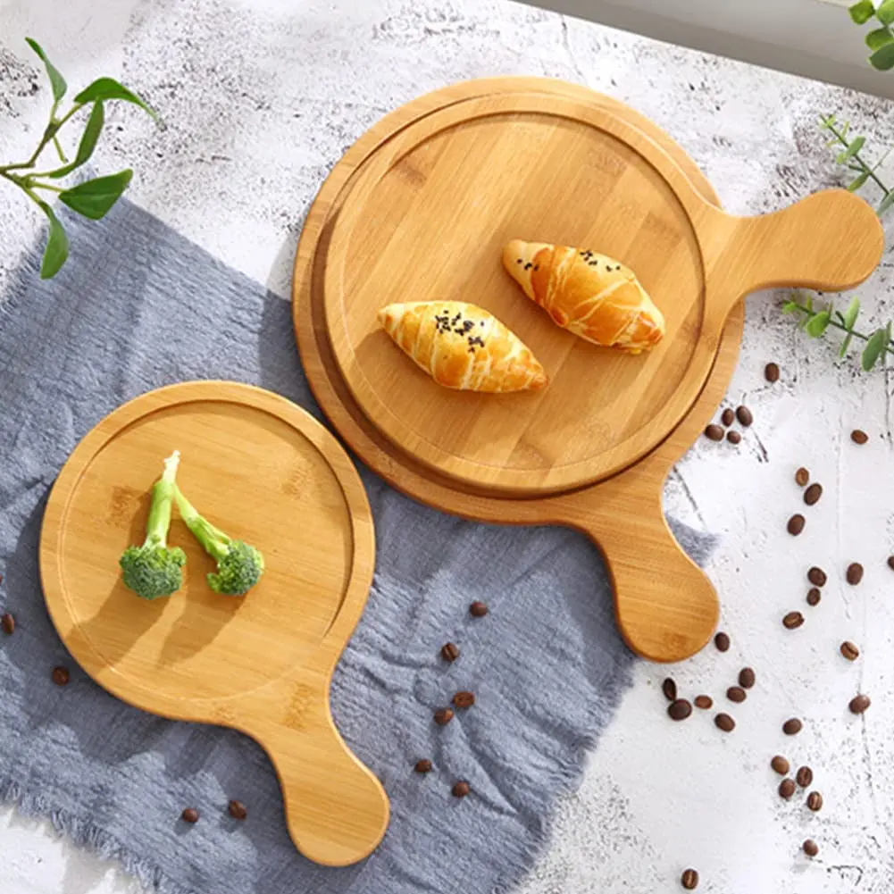 Pizza Stone With Bamboo Wood Pizza Peel For Grill Set of 2 Pizza Tool Bamboo cutting Board