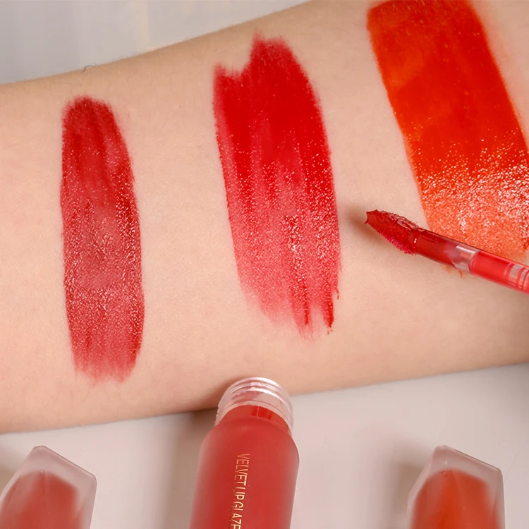 2023 Hot Sale Private Label Velvet Lip Glaze Collagen Makeup Cosmetic Long Lasting  Lip Products Lip Stick Gloss Set