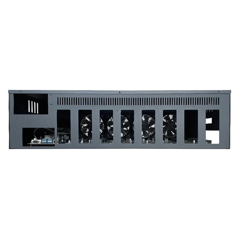 B85 motherboard gpu rig 8cards 68mm 2u 2000w case with power supply with 4 silent fans server case pc case ethereum rig