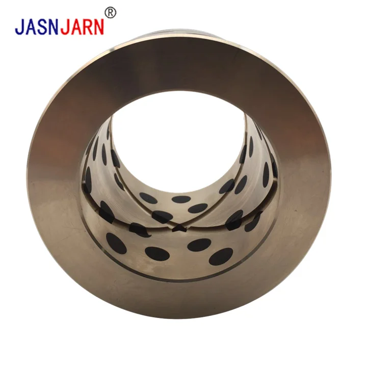 High Precision Copper Sliding Bearing With Graphite Flangebrass Jdb Aluminum Bronze  Oilless Bushing For Excavator Parts