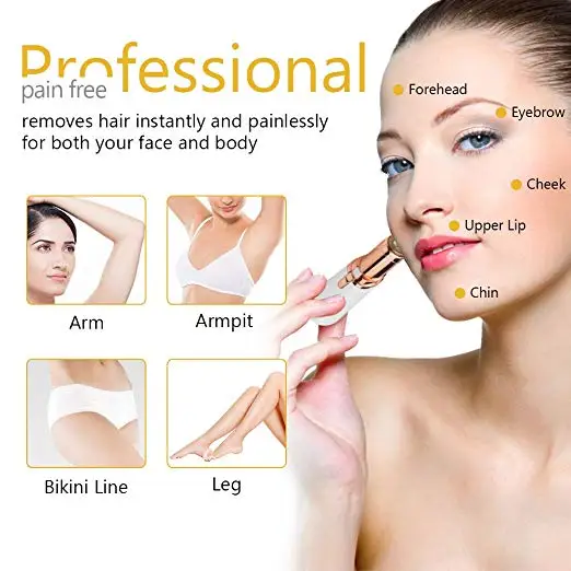 Painless Battery Mini Epilator Electric Depiladora Women Lady Portable Hair Removal