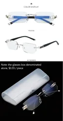 Reading glasses DY8045 new blue light old man reading a book to see the fine print proof dedicated his rimless glasses
