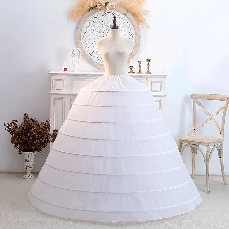 Wholesale Customization 8 Hoop Ball Gown Petticoat Wedding Accessories Cancan Underwear Crinoline Underskirt