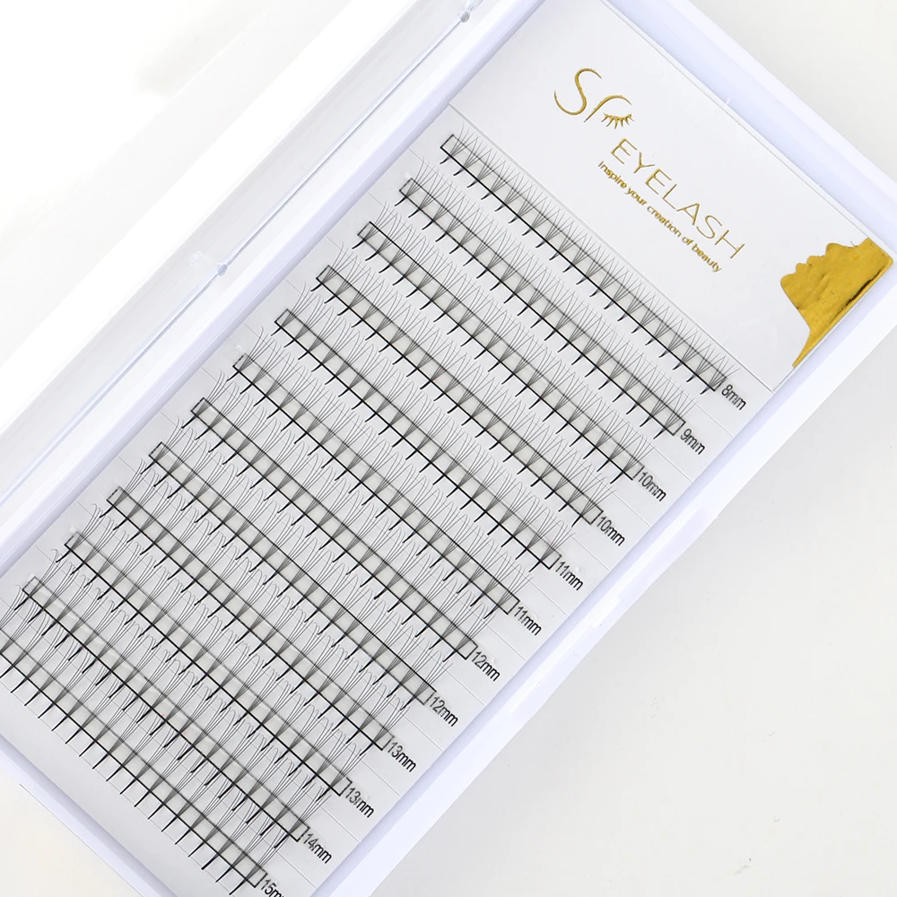 SP EYELASH Point base Narrow C D M L Curl Premade fan Lashes Korean PBT fibers natural 3d 5d 12d Wide Narrow Promade Mix Fans
