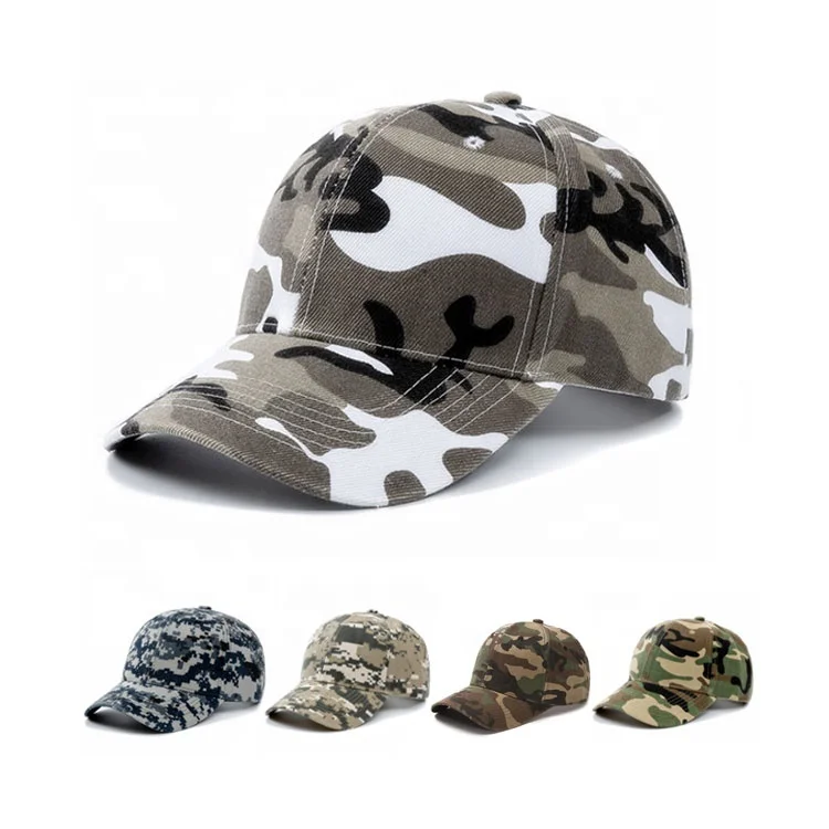 Customized 6 Panel Hats Camo Sports Caps Camouflage Fitted Baseball Cap Manufacturers Custom Embroidery Logo Tactical Men Cap