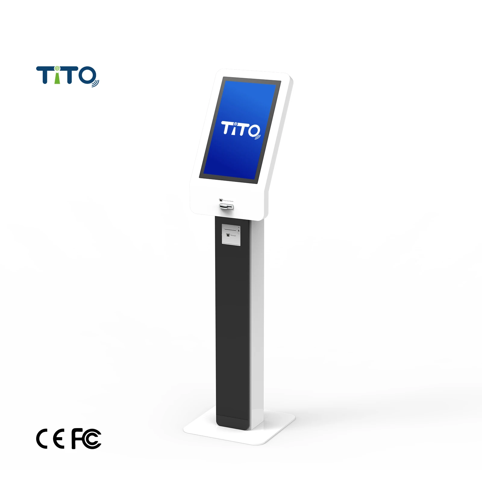 Smart Self Ordering Kiosk with  Queue Management System and Cashier system With Card Reader Ticket Printer