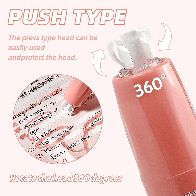 Free Shipping Correction Tape Press Type Pen Style Correction Runner With Refill Tape