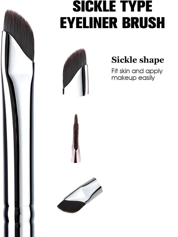 BEILI Makeup Brushes with Wood Handle and Synthetic Black Eye Brow Comb for Foundation Single Private Label Eye Brow Combs