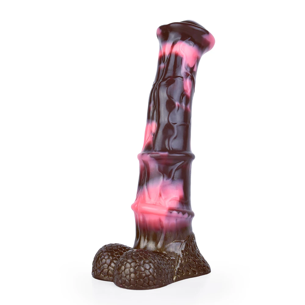 FAAK Realistic Horse Dildo Multi Color With Suction Cup Silicone Large Long Penis Sex Toys For Men And Women