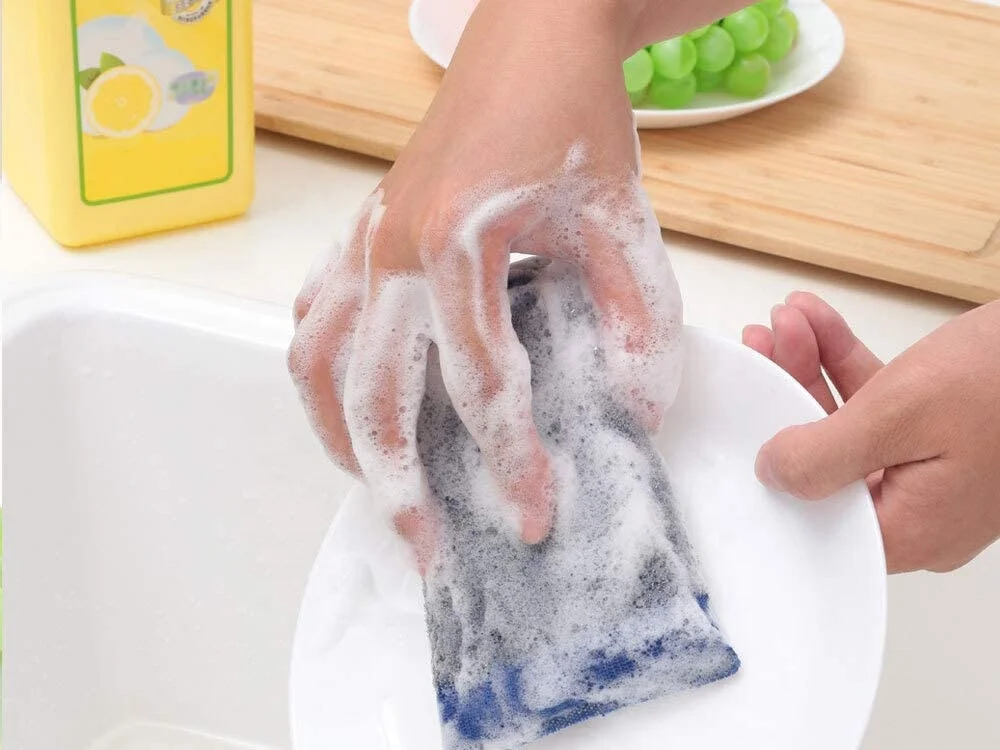 High quality Wire Net eco-friendly Kitchen Cleaning Sponge Scrubber power sponge