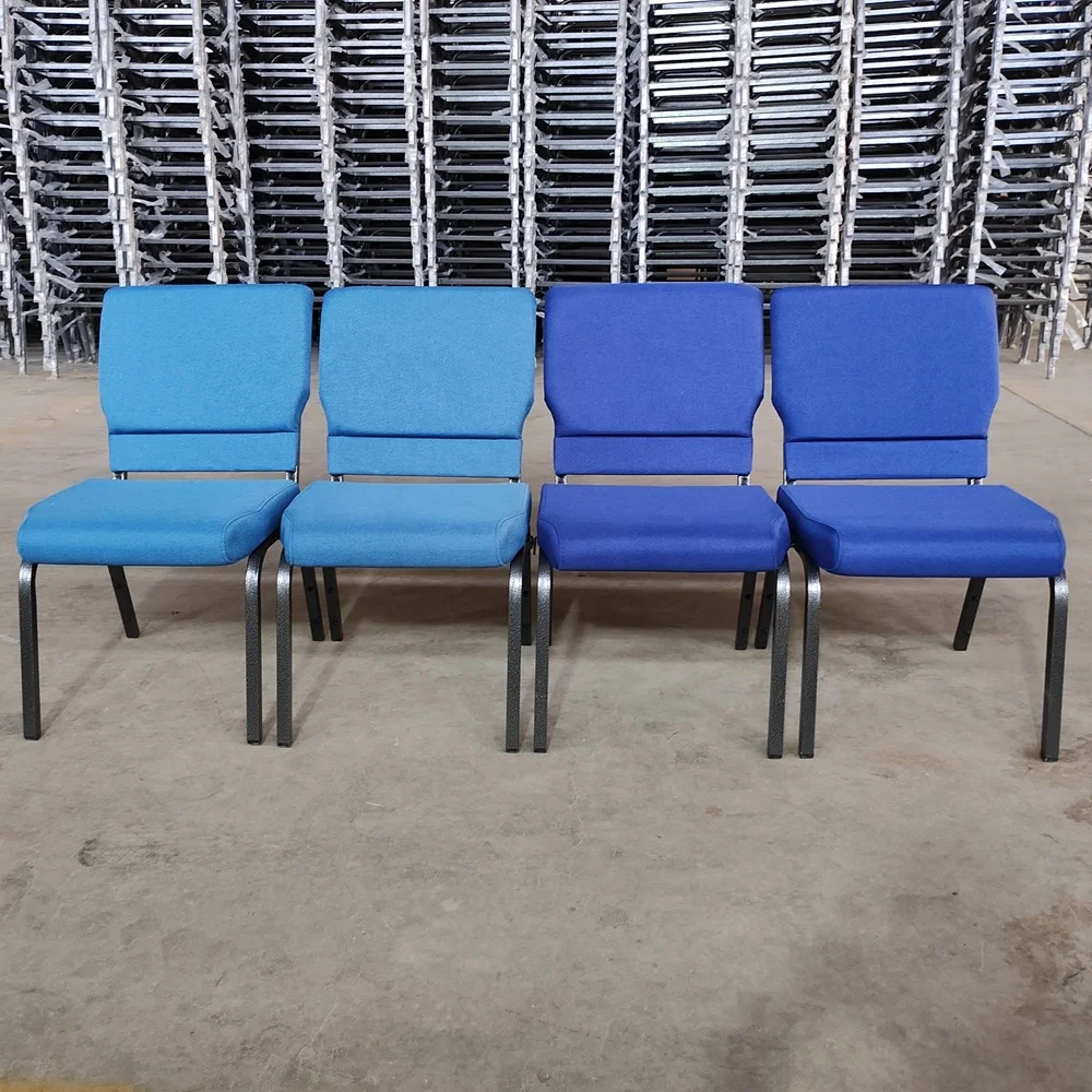 Wholesale Hot Selling Auditorium chair stackable church chairs with bookrack design