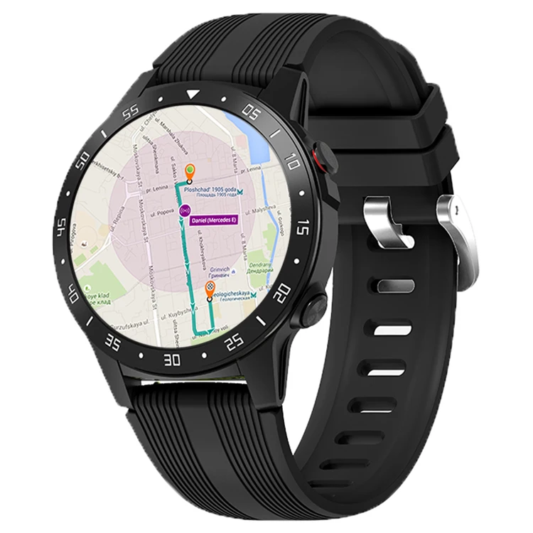 
1.3 inch round screen SIM card slot sport waterproof GPS smart watch with heart rate monitor blood pressure 