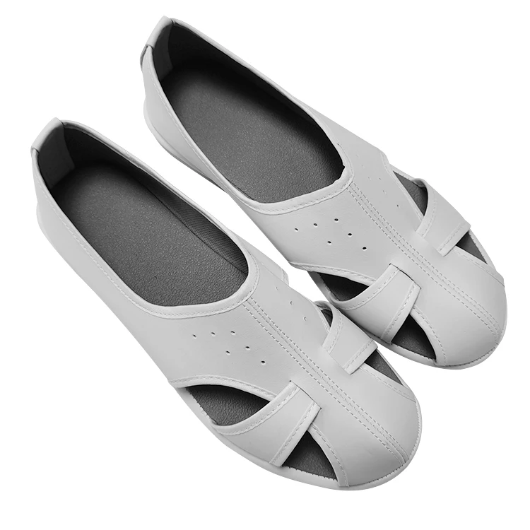 White 6 Holes Unisex Industrial Work Wear Lightweight Modern ESD Antistatic Safety Shoes for Cleanroom