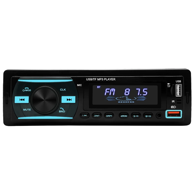 Single Din Auto Radio Stereo Universal Car MP3 Player BT//FM/USB/SD/AUX Color Light 1 Din MP3 Player