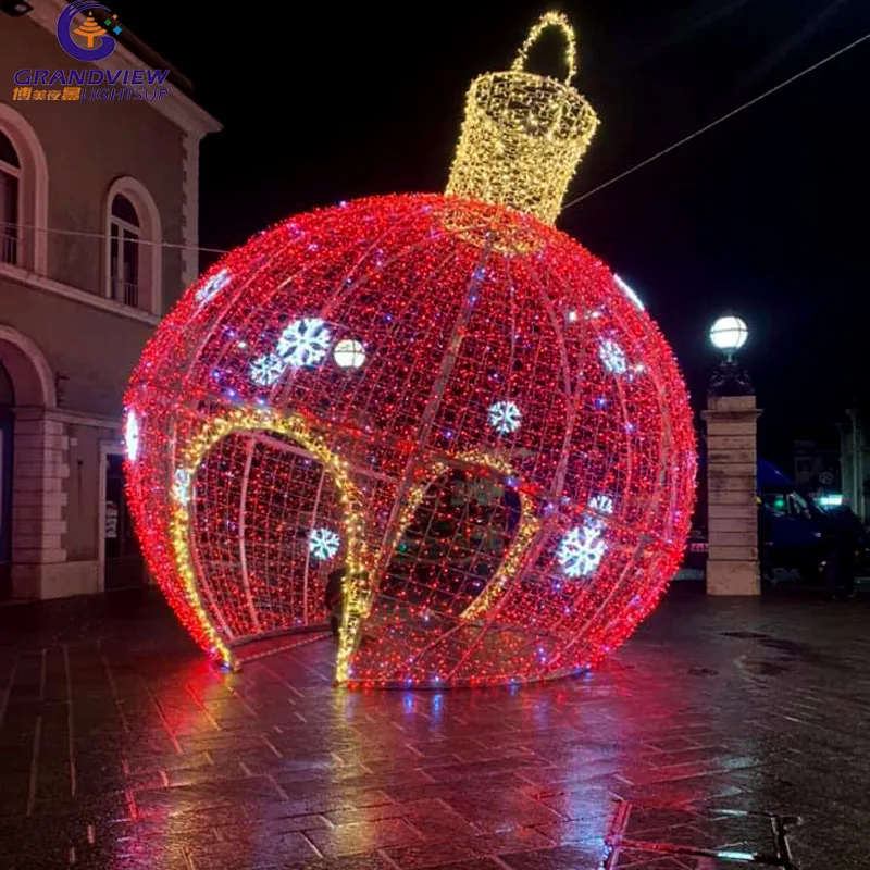 Коммерческий Рождественский Декор, светодиодная Рождественская Сфера, уличный водонепроницаемый арочный светильник для магазина, торгового центра, парка