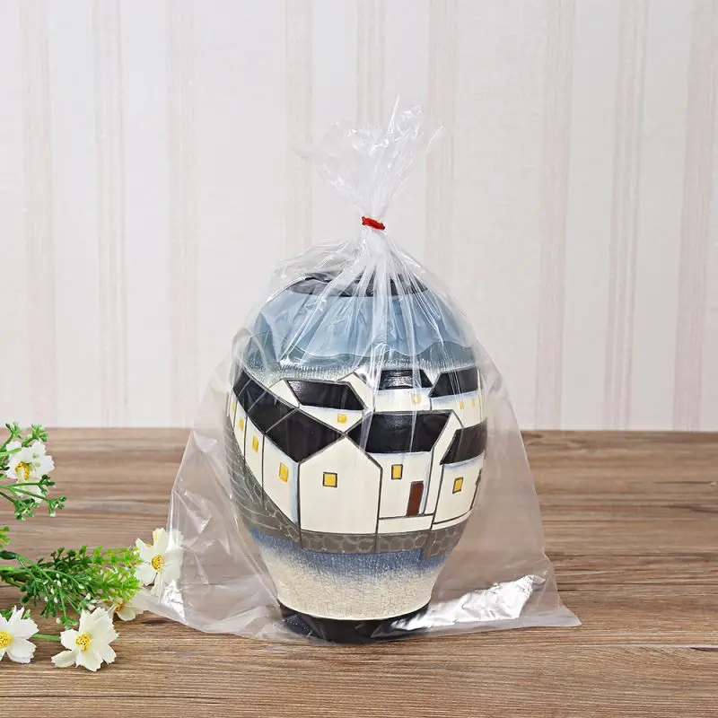 Custom Size Bedding Clothes Storage Pe Clear Flat Bottom High Pressure Ldpe Flat Pocket Bag
