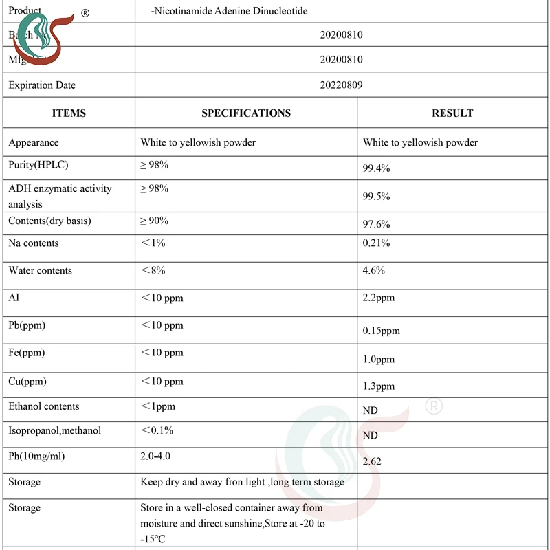
NAD supplement -Nicotinamide adenine dinucleotide powder CAS 53-84-9 powder NAD+/NADH 