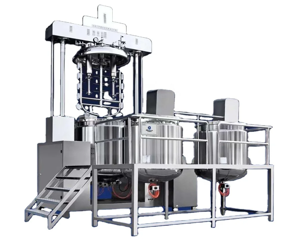 500L Mayonnaise Ketchup Chocolate Sauce Vacuum Homogenizer Mixer Mixing Blending Food Gel Emulsifier Homogenizer Making Machine