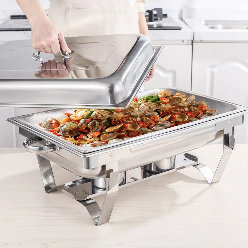High Quality Foldable Hotel Restaurant 9.0L Stainless Steel Buffet Chafing Dish