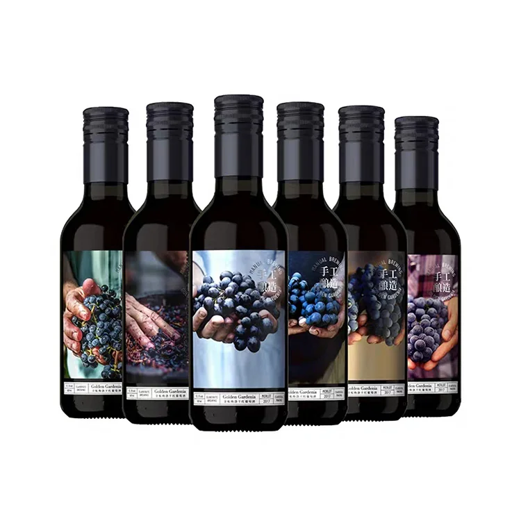 
Custom Printing Personalized Self-adhesive Champagne Red Wine Bottle Labels 