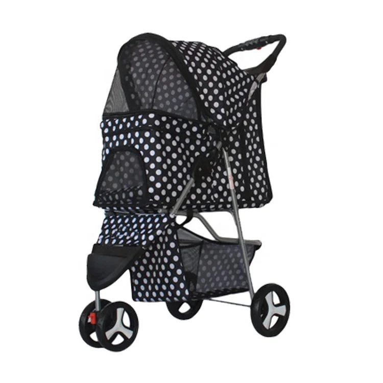 Pet Strollers for Small Medium Dogs & Cats - 3 Wheeler Elite Jogger - Carriages Best for Cat & Large Puppy