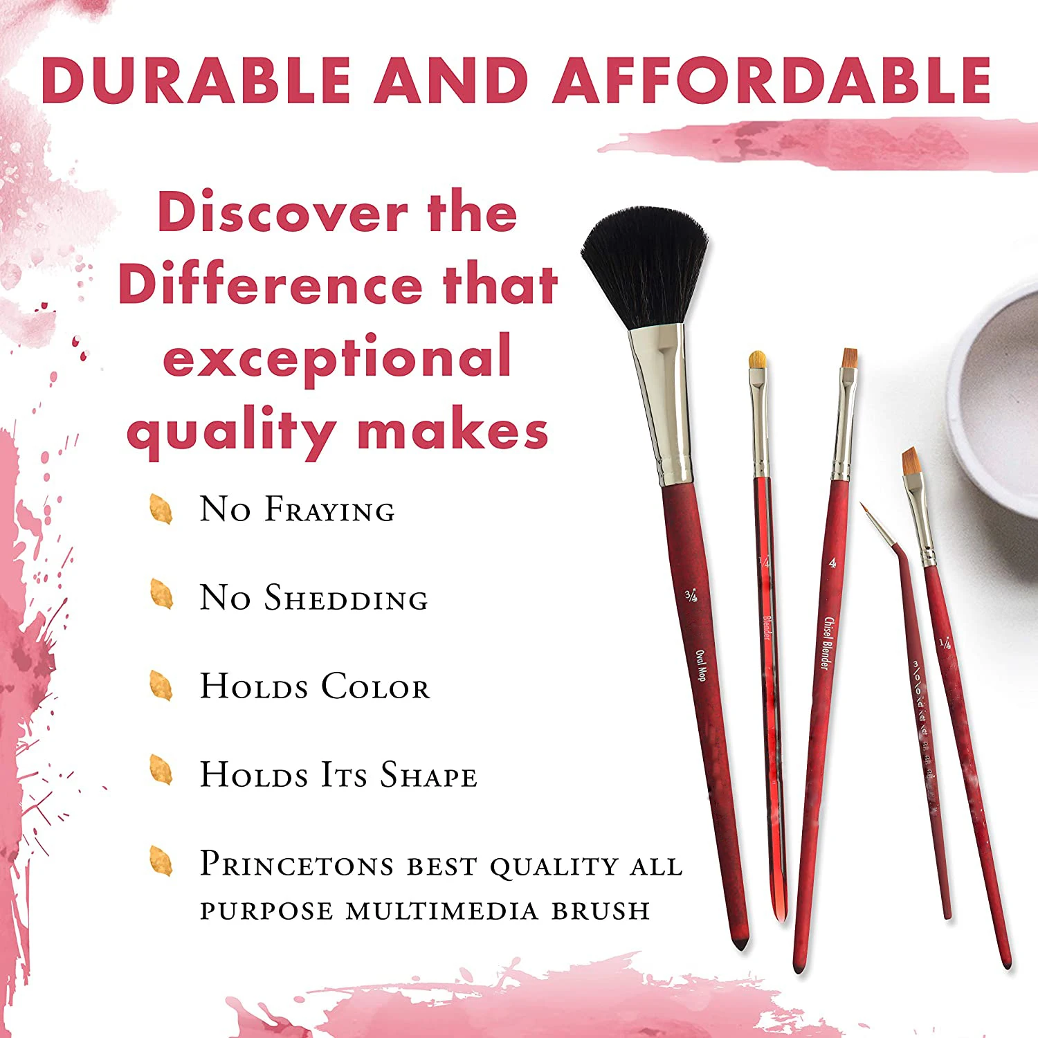 Artist Paint Brush Custom dagger brush set for acrylic, oil, watercolor painting