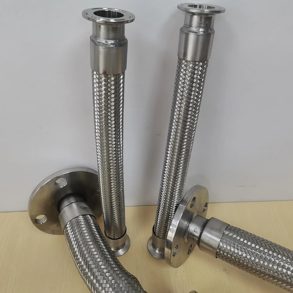 Flexible Hose Stainless Steel PTFE Fuel Line Hose ss304 Mesh Flexible Metal Hose For Water
