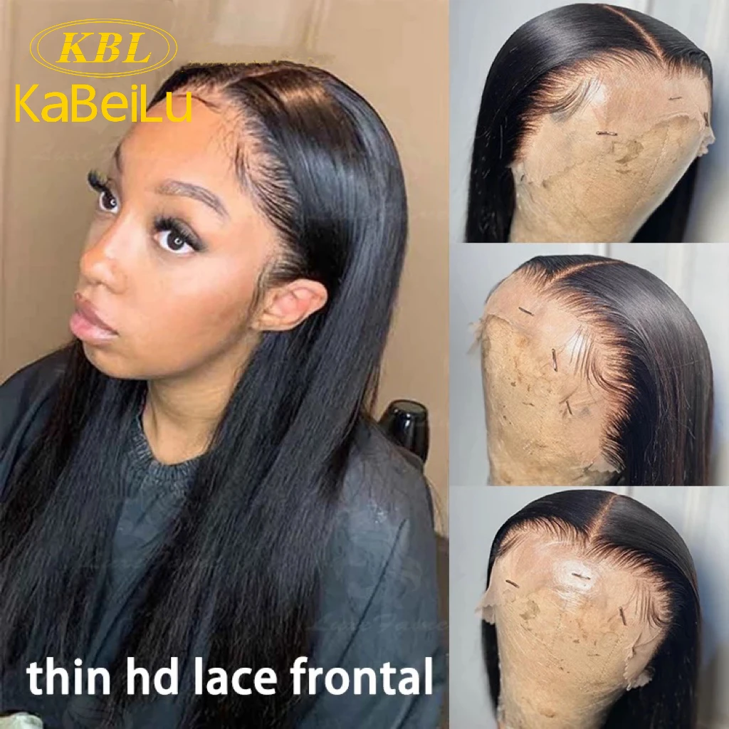KBL Hair Free Part Lace Front Closure ,Ear to Ear Transparent HD Lace Frontal Straight Hair Bundles With Closure