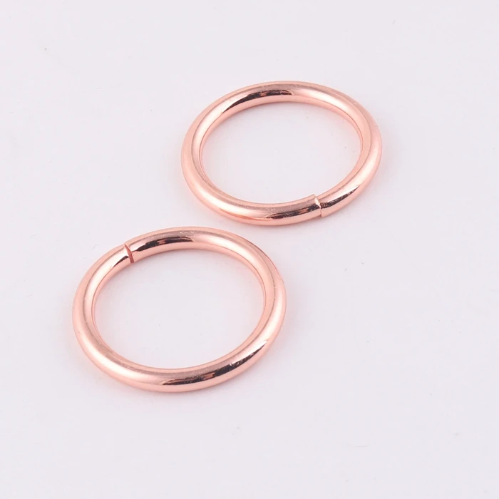 factory supply rose gold small metal bag d ring o ring for handbag
