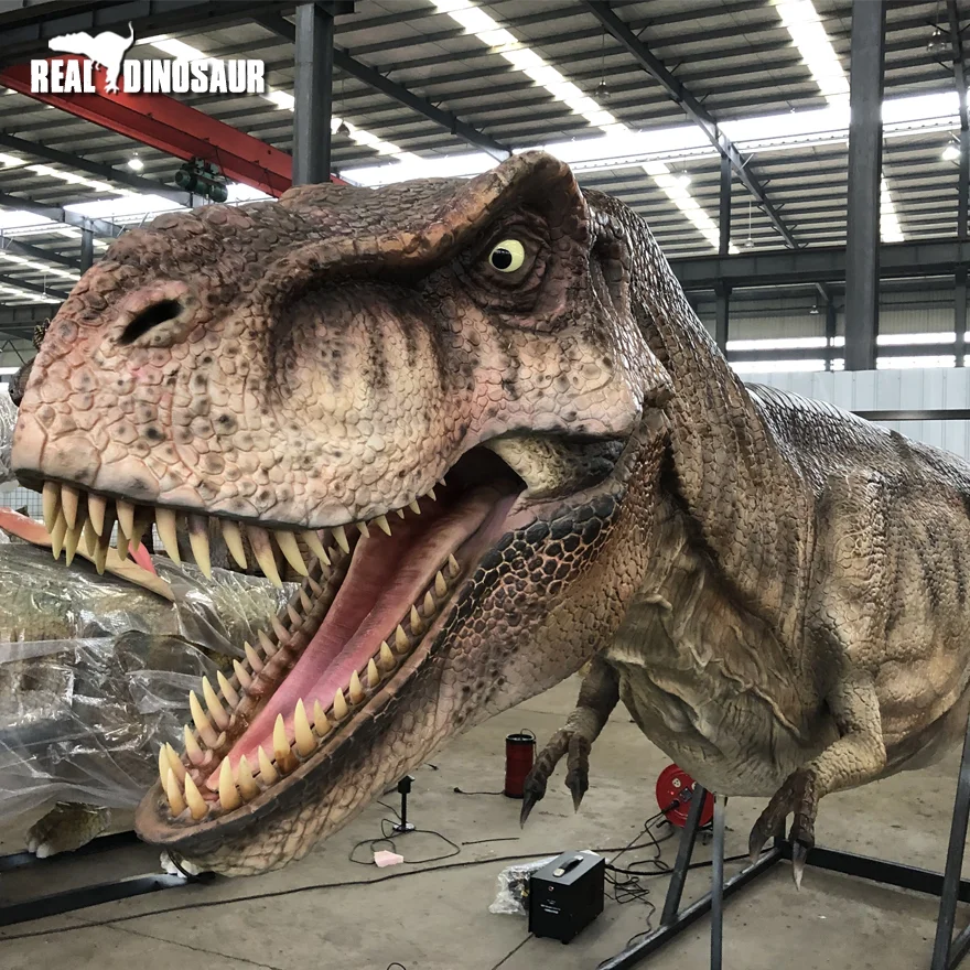  T-Rex голова аниматронного динозавра Реалистичные движения модель