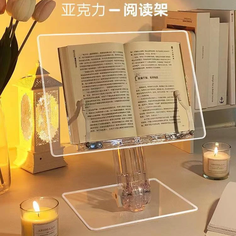Telescopic acrylic transparent reading rack Reading rack iPad tablet stand