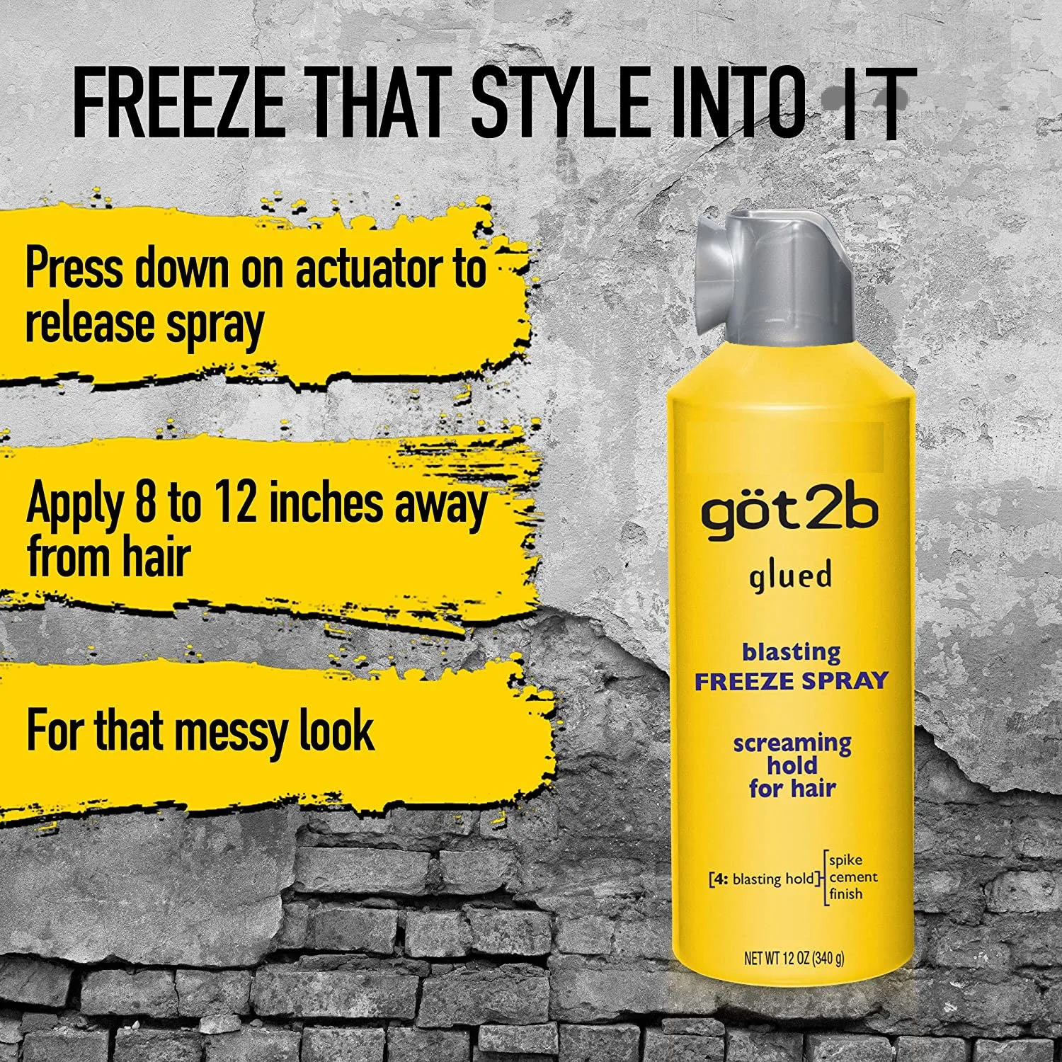 glued blasting freeze spray hair care and styling hair gel   hair spray